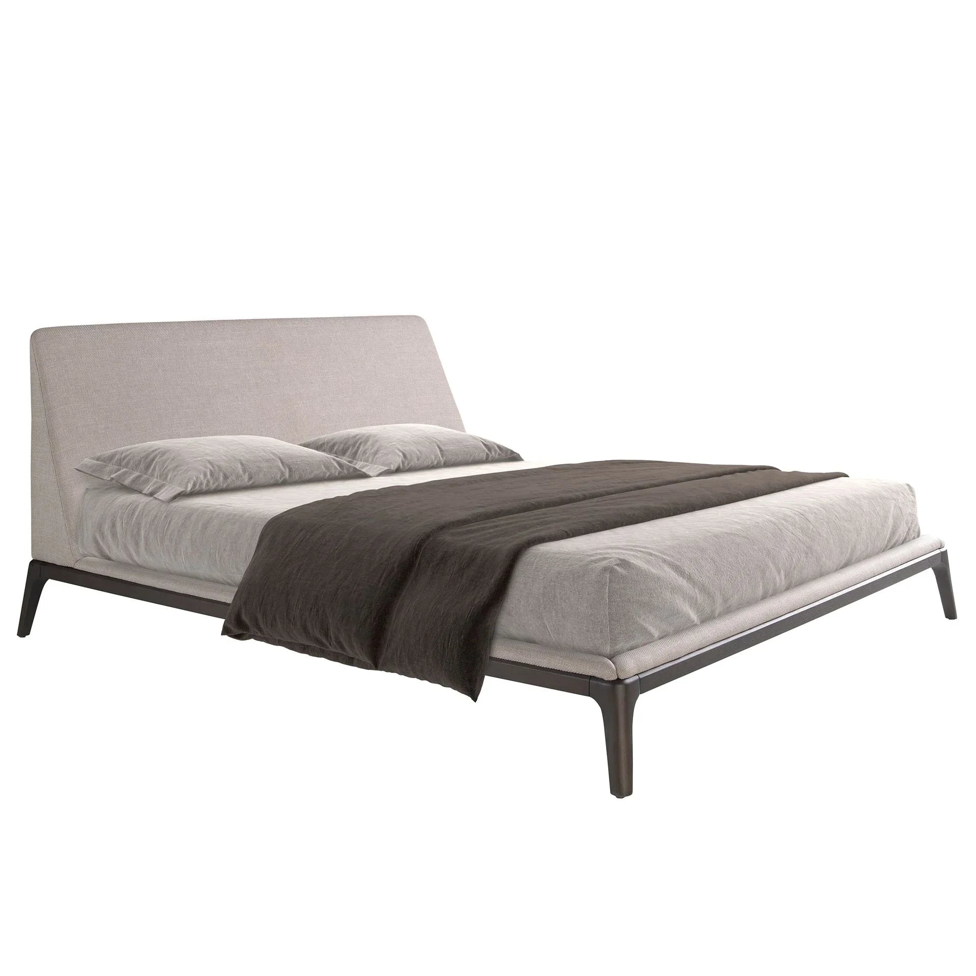 Polsterbett Cologne von Maison de Cocon – Stoff, Farbe Warmgrau, 180x200 cm, Hauptansicht